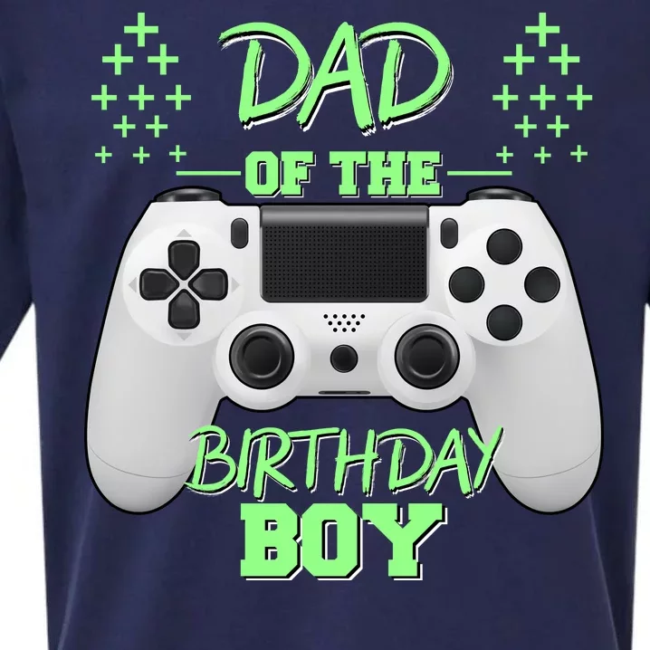 Dad Of The Birthday Boy Sueded Cloud Jersey T-Shirt