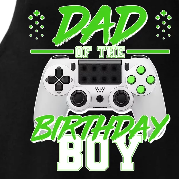 Dad Of The Birthday Boy Video Gamer Ladies Tri-Blend Wicking Tank