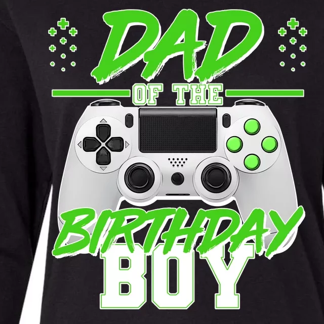 Dad Of The Birthday Boy Video Gamer Womens Cotton Relaxed Long Sleeve T-Shirt