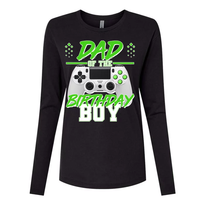 Dad Of The Birthday Boy Video Gamer Womens Cotton Relaxed Long Sleeve T-Shirt