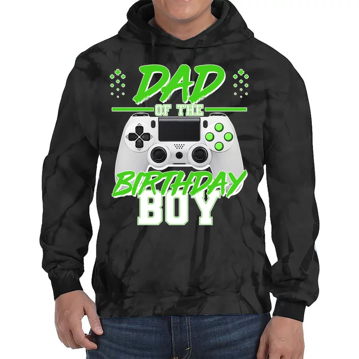 Dad Of The Birthday Boy Video Gamer Tie Dye Hoodie