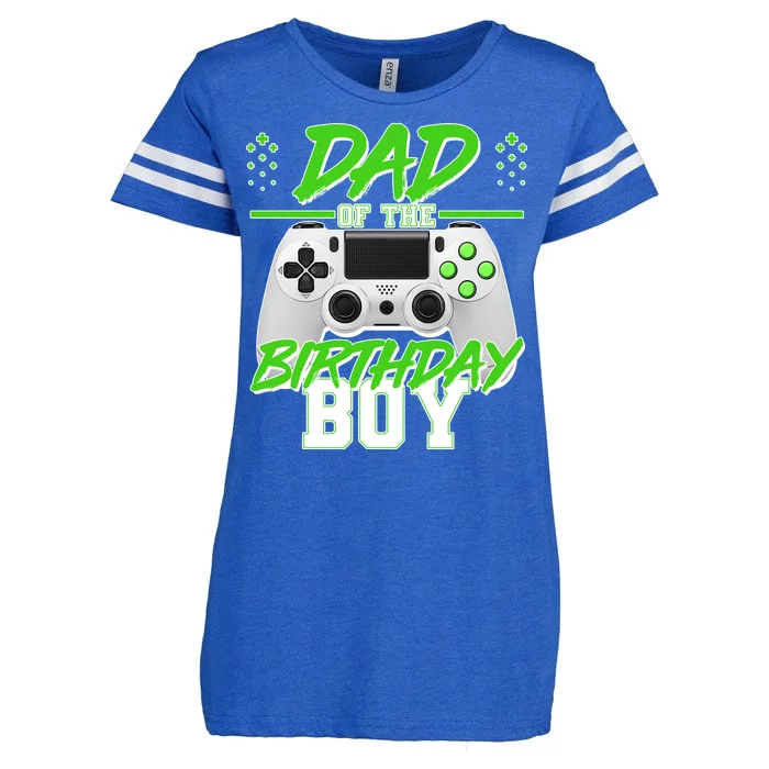 Dad Of The Birthday Boy Video Gamer Enza Ladies Jersey Football T-Shirt