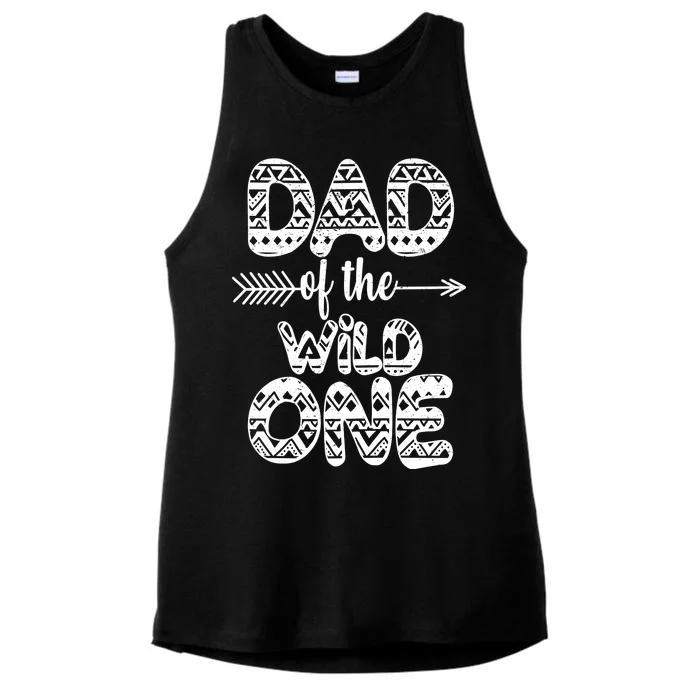 Dad Of The Wild One Ladies Tri-Blend Wicking Tank