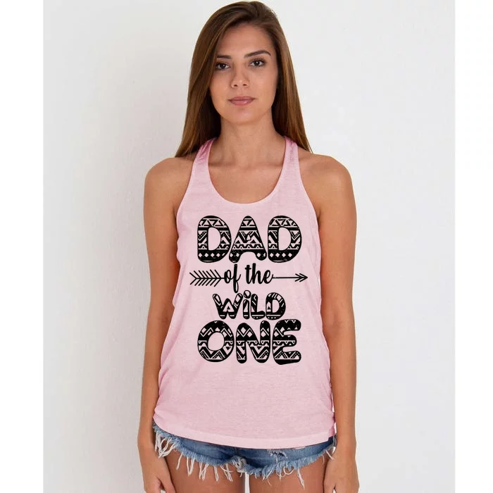 Dad Of The Wild One Women's Knotted Racerback Tank