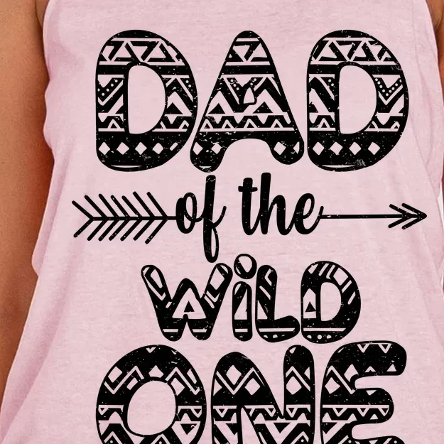 Dad Of The Wild One Women's Knotted Racerback Tank