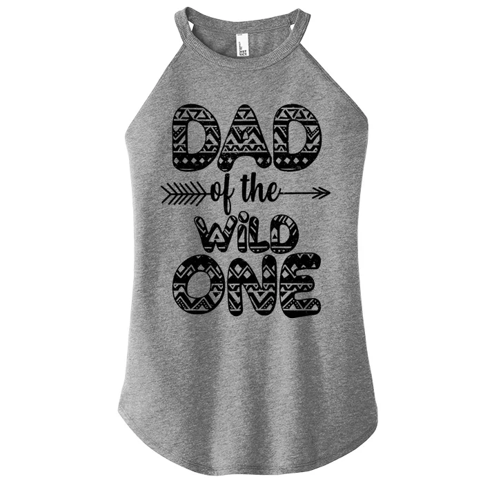 Dad Of The Wild One Women’s Perfect Tri Rocker Tank