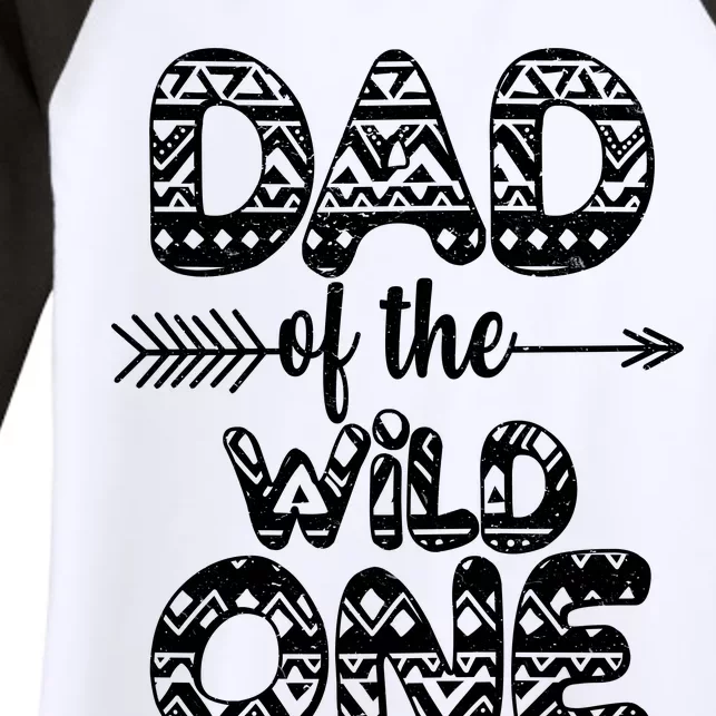 Dad Of The Wild One Women's Tri-Blend 3/4-Sleeve Raglan Shirt