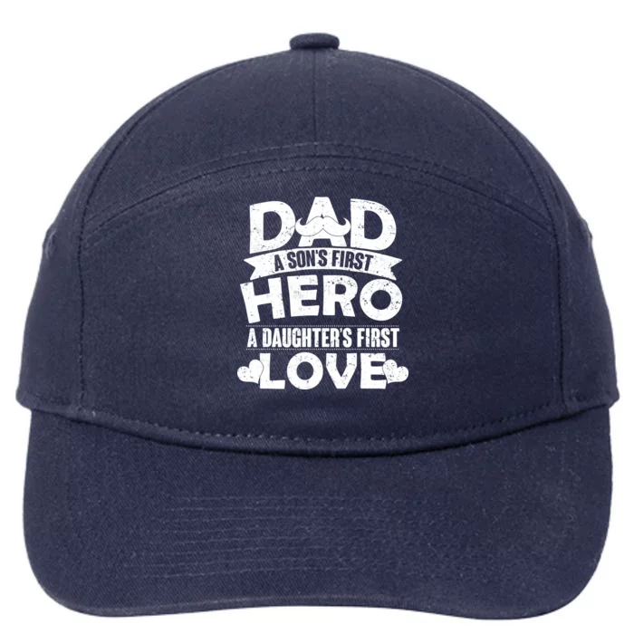 Dad Sons First Hero Daughter Fist Love 7-Panel Snapback Hat