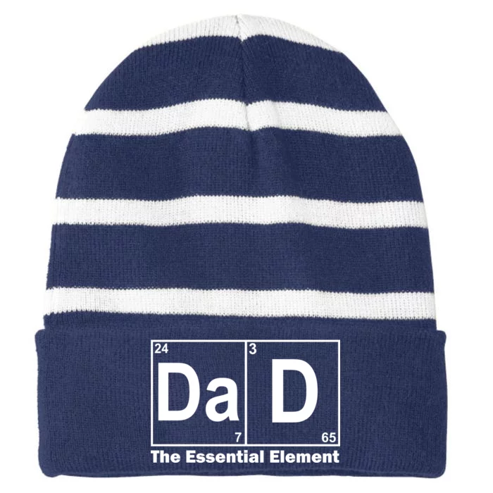 Dad The Essential Element Table Striped Beanie with Solid Band