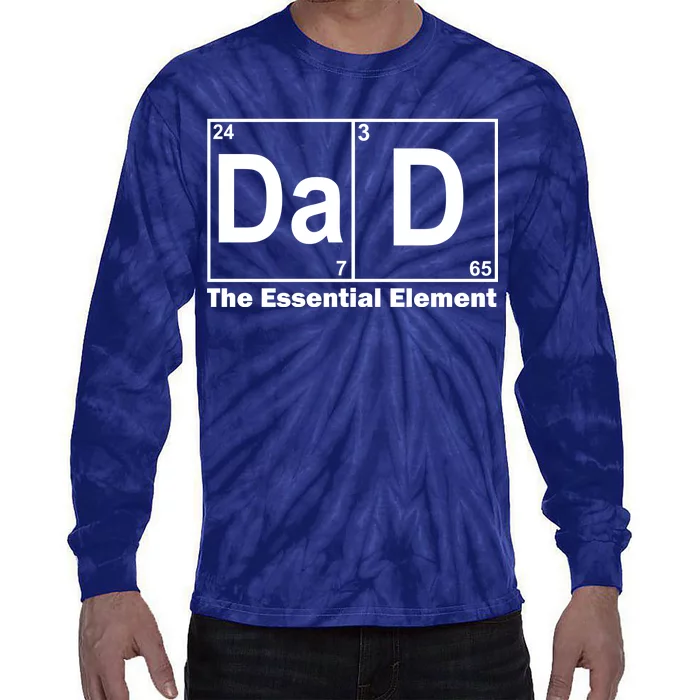 Dad The Essential Element Table Tie-Dye Long Sleeve Shirt