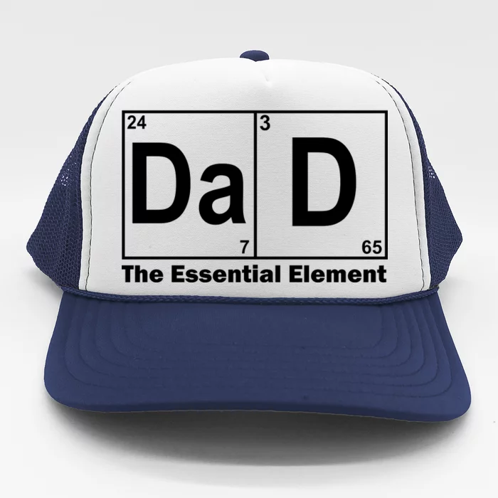 Dad The Essential Element Table Trucker Hat