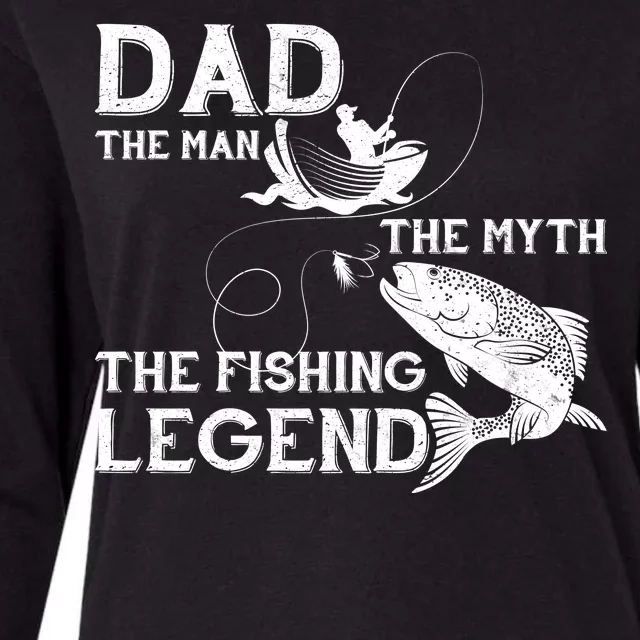 Dad The Fishing Legend Womens Cotton Relaxed Long Sleeve T-Shirt