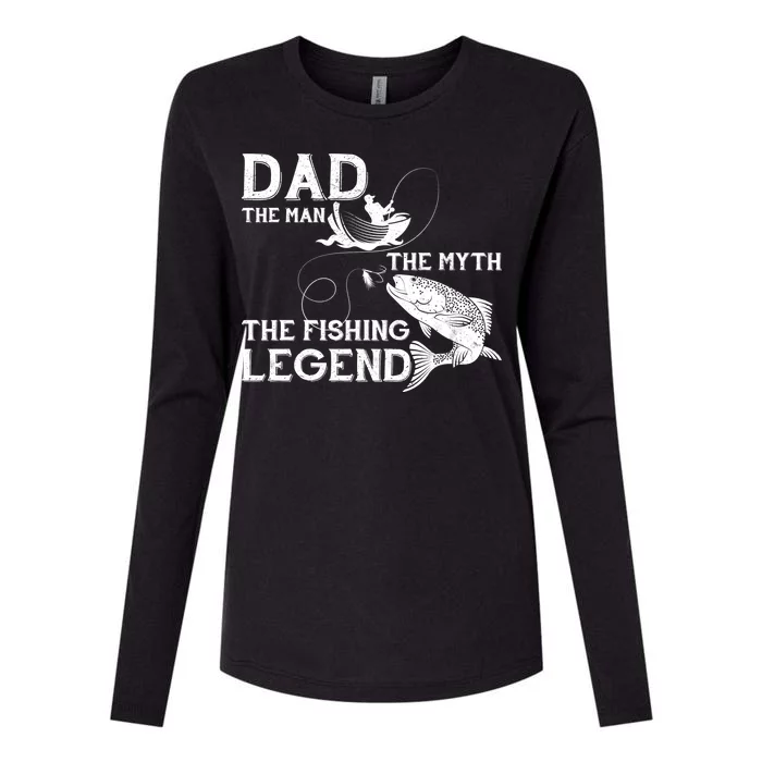 Dad The Fishing Legend Womens Cotton Relaxed Long Sleeve T-Shirt