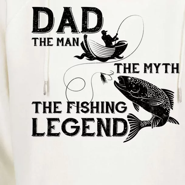 Dad The Fishing Legend Womens Funnel Neck Pullover Hood