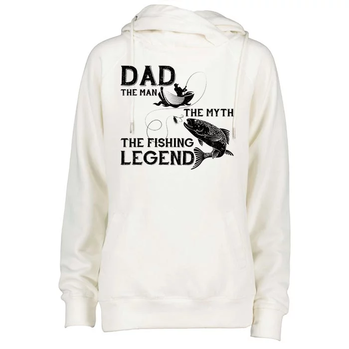 Dad The Fishing Legend Womens Funnel Neck Pullover Hood