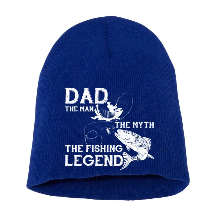 Dad The Fishing Legend Short Acrylic Beanie