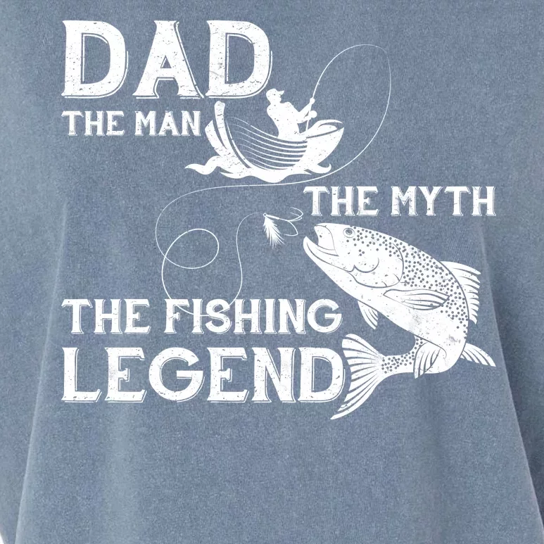 Dad The Fishing Legend Garment-Dyed Women's Muscle Tee