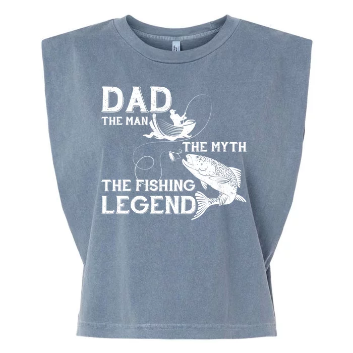 Dad The Fishing Legend Garment-Dyed Women's Muscle Tee