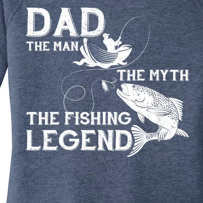 Dad The Fishing Legend Women's Perfect Tri Tunic Long Sleeve Shirt