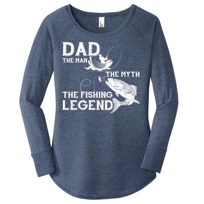 Dad The Fishing Legend Women's Perfect Tri Tunic Long Sleeve Shirt