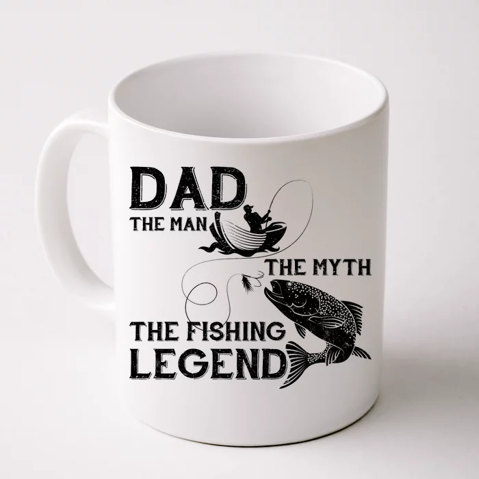 Dad The Fishing Legend Front & Back Coffee Mug