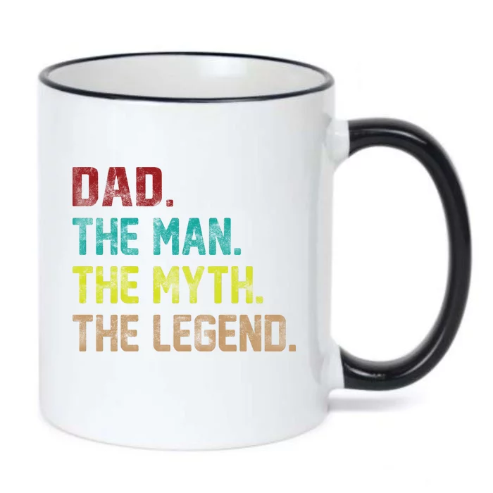 Dad The Man The Myth The Legend Black Color Changing Mug