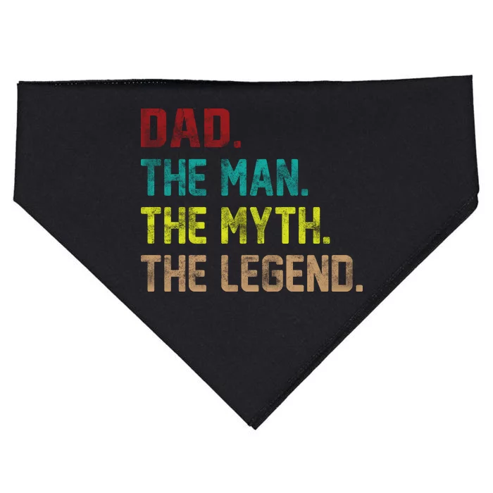 Dad The Man The Myth The Legend USA-Made Doggie Bandana