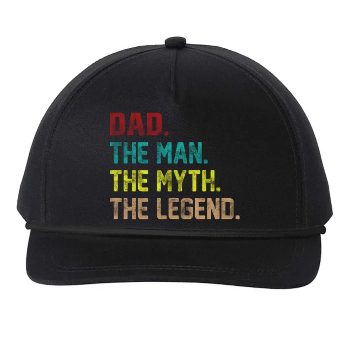 Dad The Man The Myth The Legend Snapback Five-Panel Rope Hat