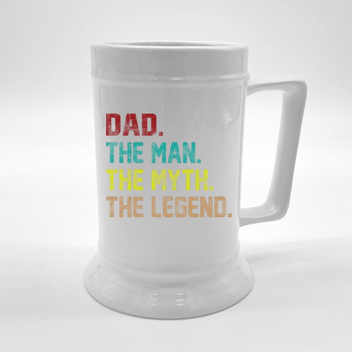 Dad The Man The Myth The Legend Front & Back Beer Stein