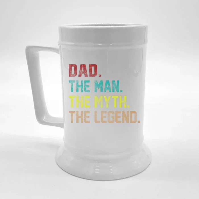 Dad The Man The Myth The Legend Front & Back Beer Stein