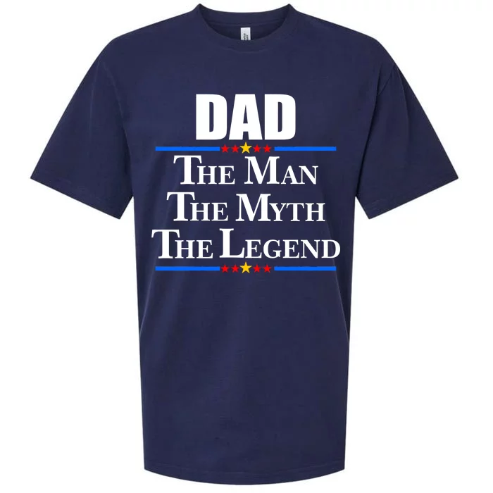 Dad The Man The Myth The Legend Stars Sueded Cloud Jersey T-Shirt