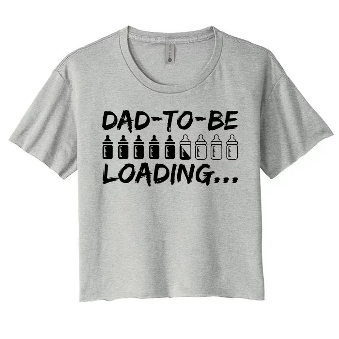 Dad To Be Loading Future Daddy Women's Crop Top Tee