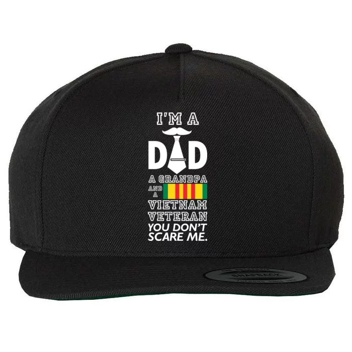 Dad Vietnam Veteran Wool Snapback Cap