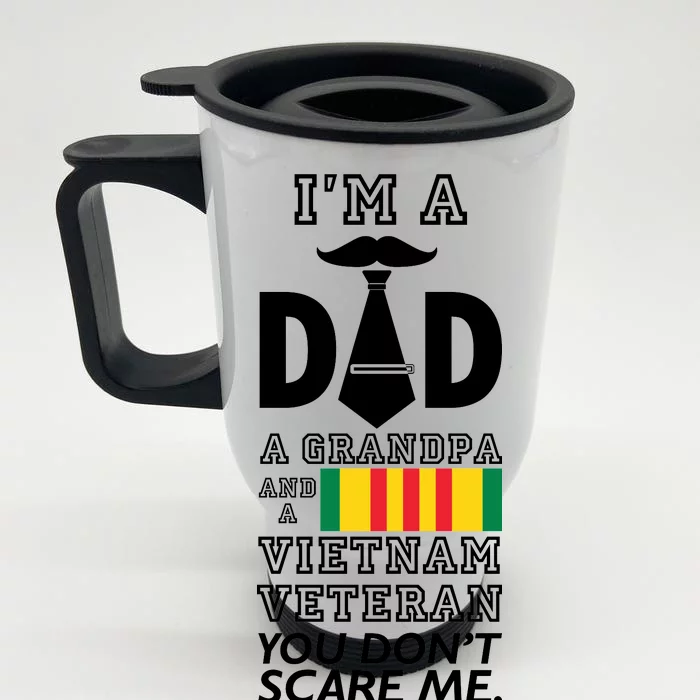 Dad Vietnam Veteran Front & Back Stainless Steel Travel Mug