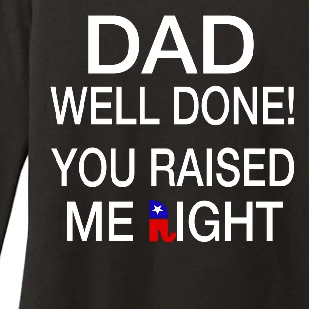 Dad Well Done! You Raised Me Right Womens CVC Long Sleeve Shirt