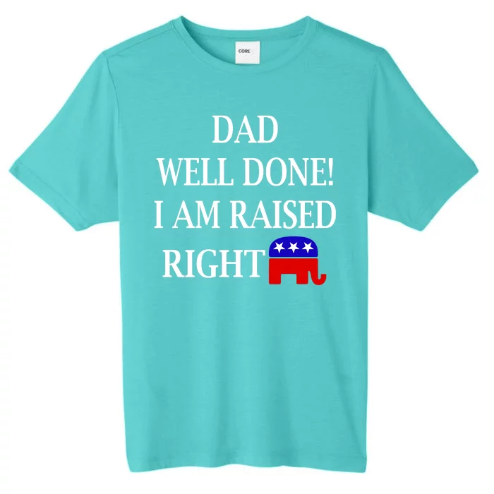 Dad Well Done You Raised Me Right Funny Pro Republican ChromaSoft Performance T-Shirt