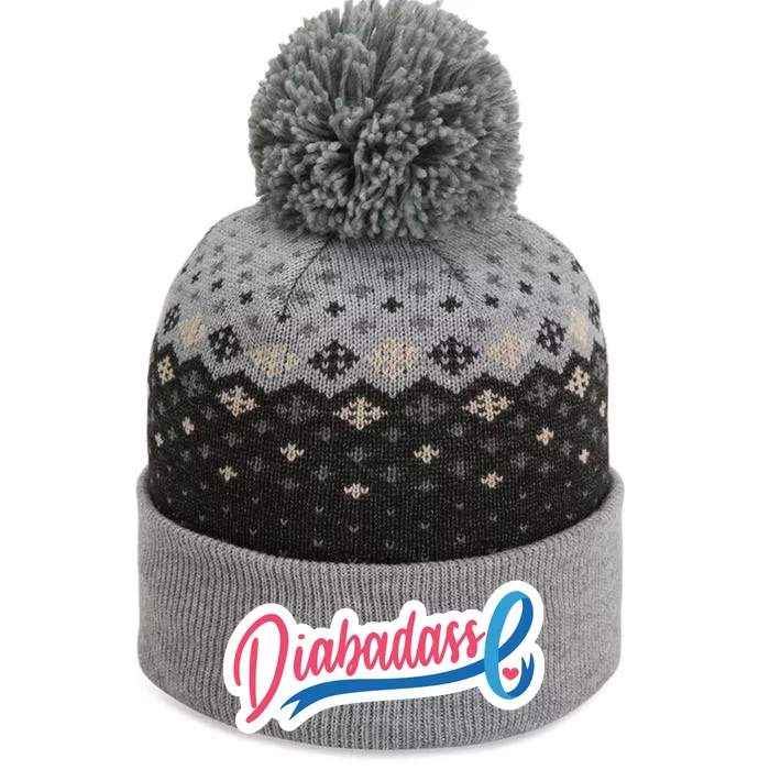 Diabetes Awareness Diabadass The Baniff Cuffed Pom Beanie