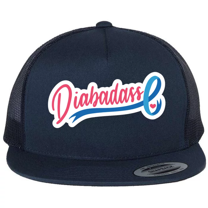 Diabetes Awareness Diabadass Flat Bill Trucker Hat