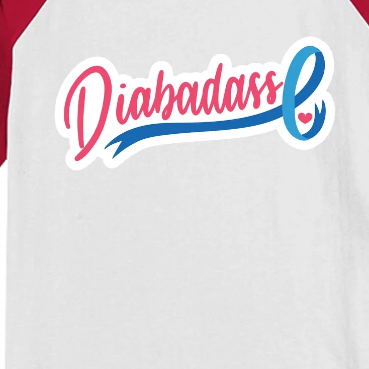 Diabetes Awareness Diabadass Kids Colorblock Raglan Jersey