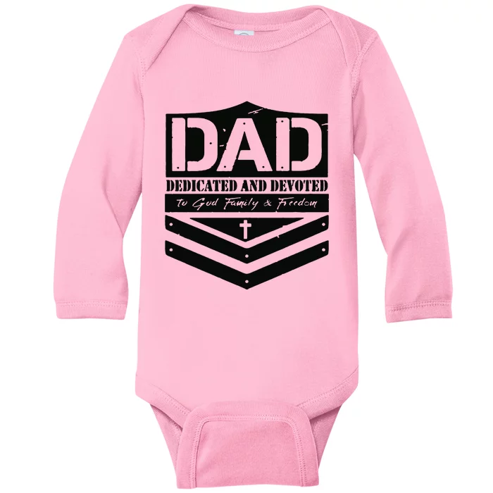 Dedicated And Devoted Baby Long Sleeve Bodysuit