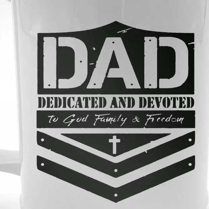 Dedicated And Devoted Front & Back Beer Stein