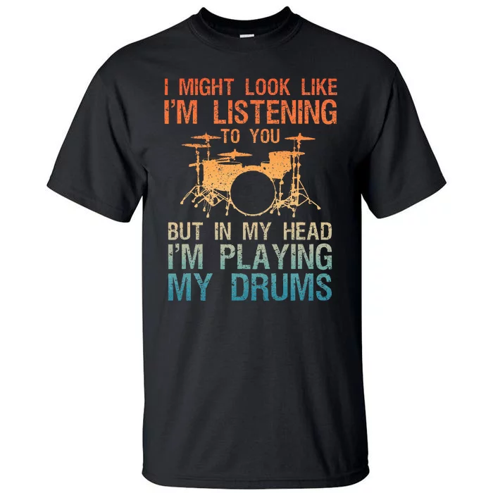 Drummer Art Drum Player Percussion Lover Tall T-Shirt