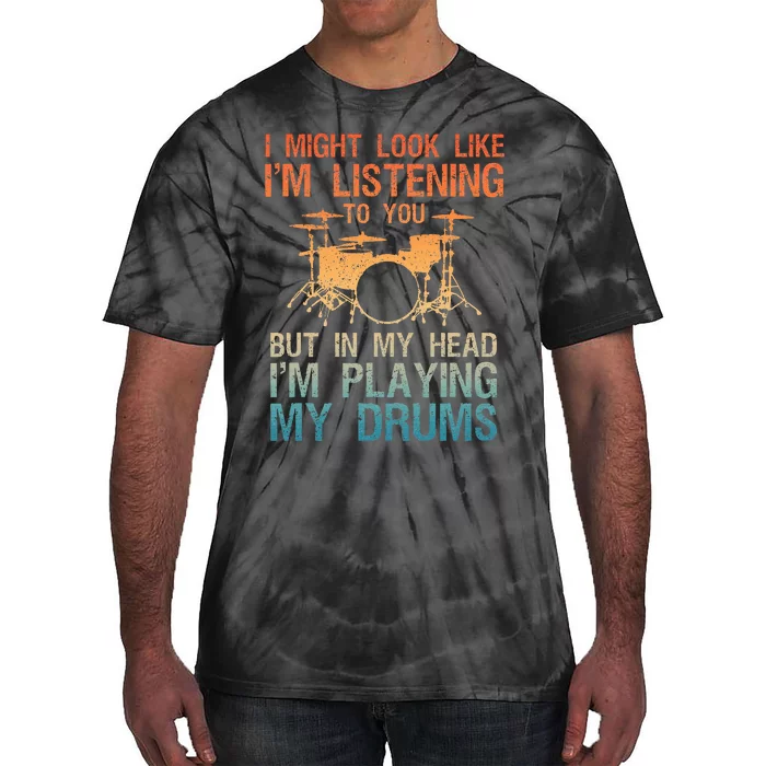 Drummer Art Drum Player Percussion Lover Tie-Dye T-Shirt