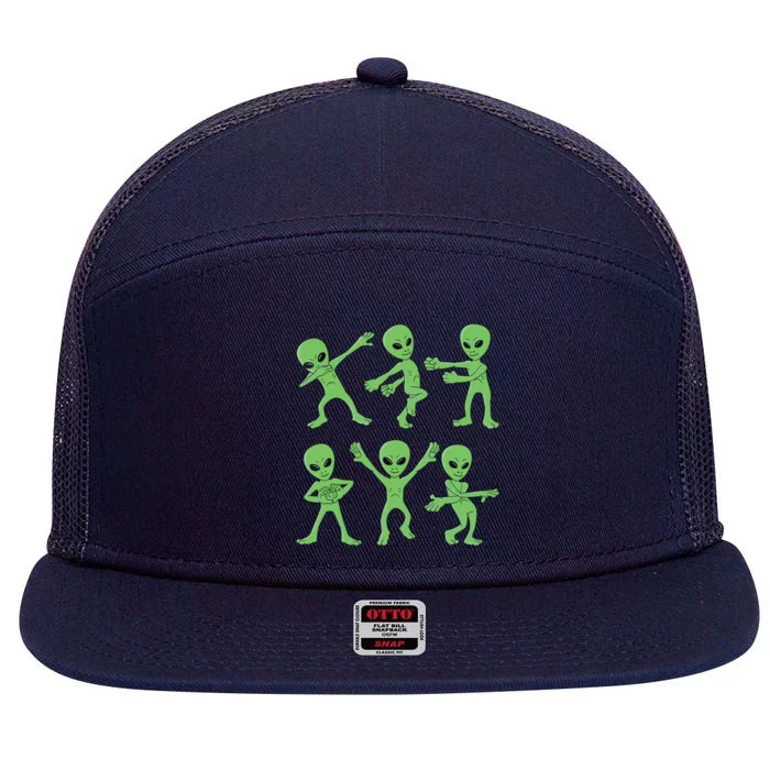 Dancing Aliens Dance Challenge Halloween 7 Panel Mesh Trucker Snapback Hat