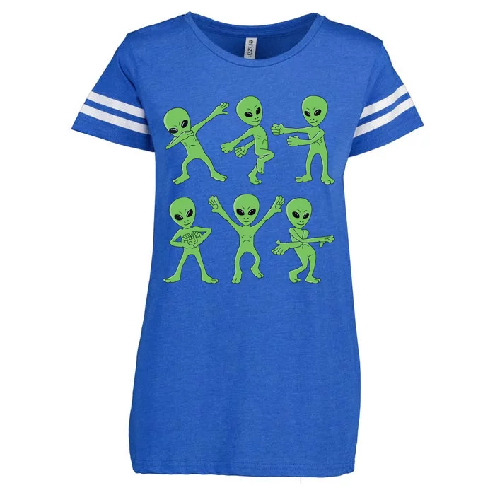 Dancing Aliens Dance Challenge Halloween Enza Ladies Jersey Football T-Shirt