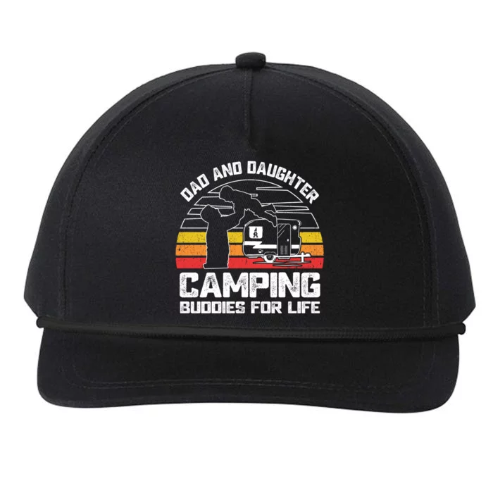 Dad And Daughter Camping Buddies For Life Cute Gift Snapback Five-Panel Rope Hat