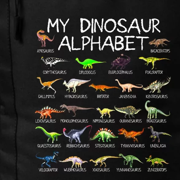 Dinosaur Alphabet Dino ABC For Kids Men Women Dinosaur Daily Commute Backpack