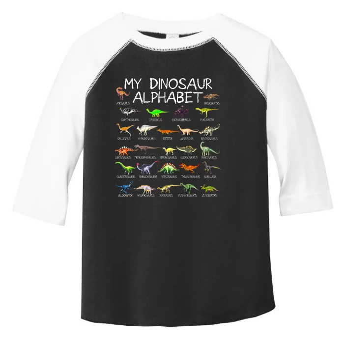 Dinosaur Alphabet Dino ABC For Kids Men Women Dinosaur Toddler Fine Jersey T-Shirt