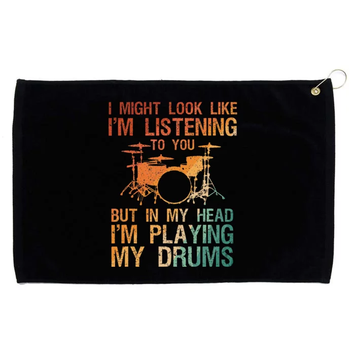 Drummer Art Drum Player Percussion Lover Grommeted Golf Towel