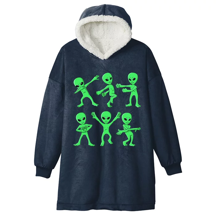 Dancing Aliens Dance Challenge Halloween Hooded Wearable Blanket